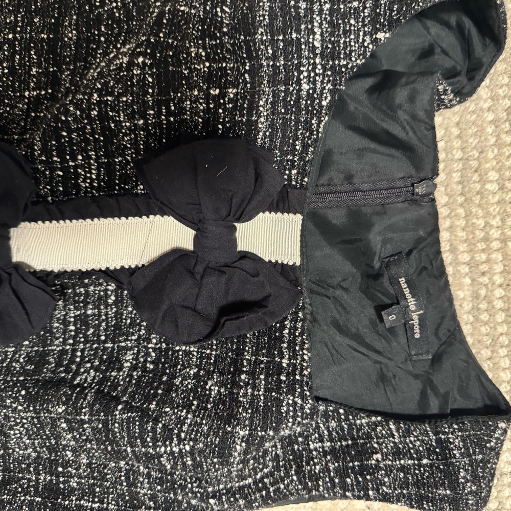 Nanette Lepore drop waist tweed bow dress - Picture 4 of 4